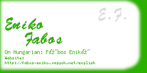 eniko fabos business card